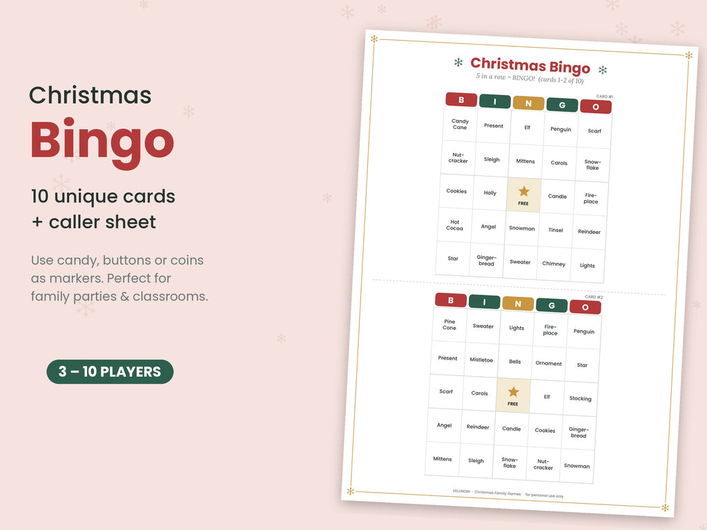 Christmas Family Games Bundle — 10 Printable Party Games