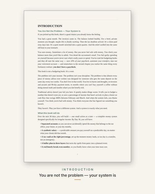 The 30-Day Money-Stress Reset for Freelancers