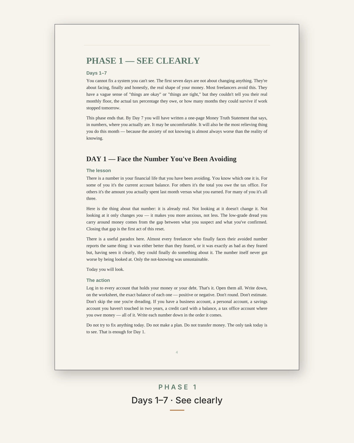 The 30-Day Money-Stress Reset for Freelancers